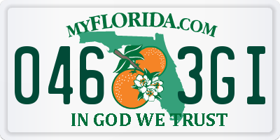 FL license plate 0463GI