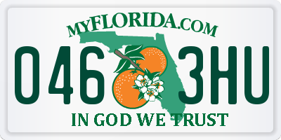 FL license plate 0463HU