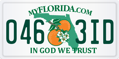 FL license plate 0463ID