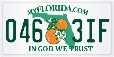 FL license plate 0463IF