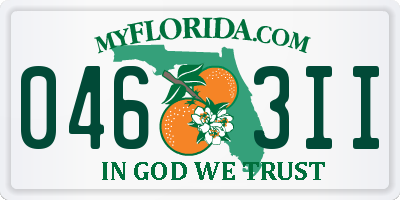 FL license plate 0463II
