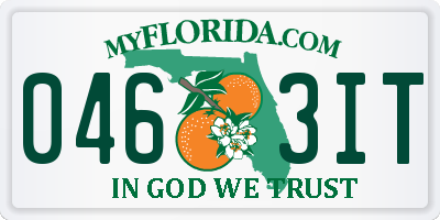 FL license plate 0463IT