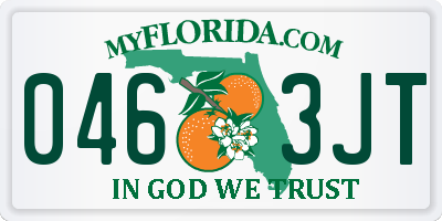 FL license plate 0463JT