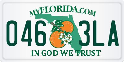 FL license plate 0463LA