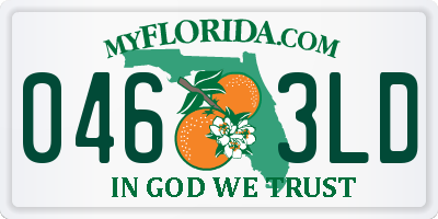 FL license plate 0463LD