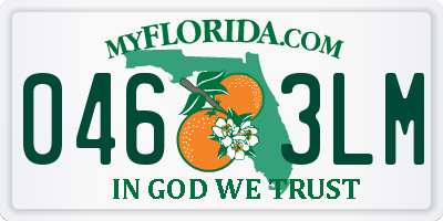 FL license plate 0463LM