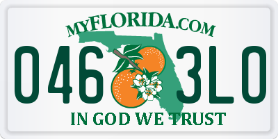 FL license plate 0463LO