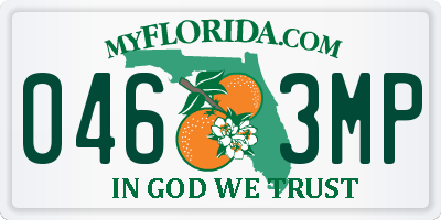 FL license plate 0463MP