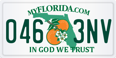 FL license plate 0463NV
