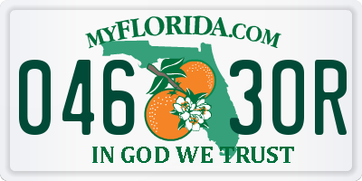 FL license plate 0463OR