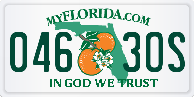 FL license plate 0463OS