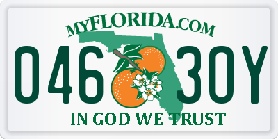 FL license plate 0463OY