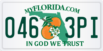 FL license plate 0463PI
