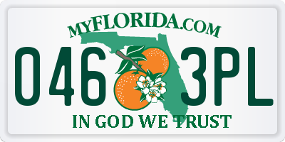 FL license plate 0463PL