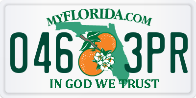 FL license plate 0463PR