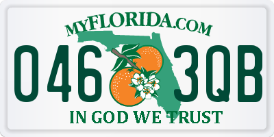 FL license plate 0463QB