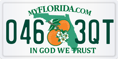 FL license plate 0463QT