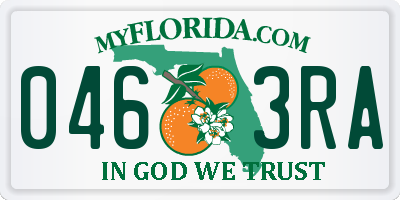FL license plate 0463RA