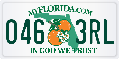 FL license plate 0463RL