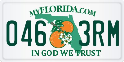 FL license plate 0463RM