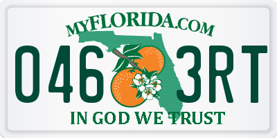 FL license plate 0463RT