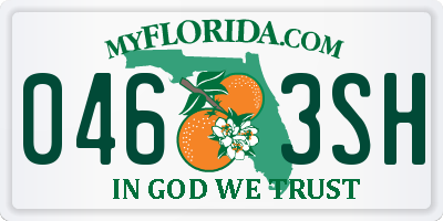 FL license plate 0463SH