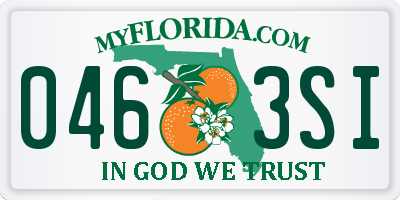 FL license plate 0463SI