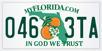 FL license plate 0463TA