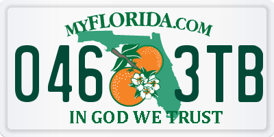 FL license plate 0463TB