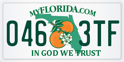 FL license plate 0463TF