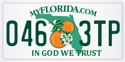FL license plate 0463TP