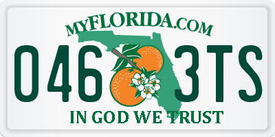 FL license plate 0463TS