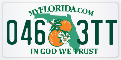 FL license plate 0463TT