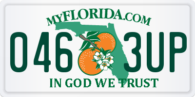 FL license plate 0463UP
