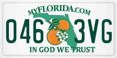 FL license plate 0463VG