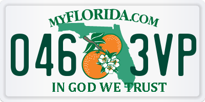 FL license plate 0463VP
