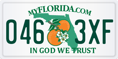 FL license plate 0463XF