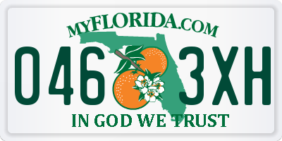 FL license plate 0463XH