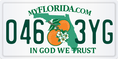 FL license plate 0463YG