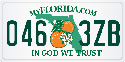 FL license plate 0463ZB