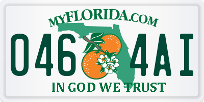FL license plate 0464AI