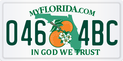 FL license plate 0464BC