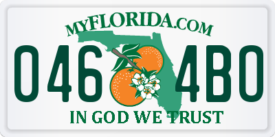 FL license plate 0464BO