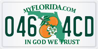 FL license plate 0464CD