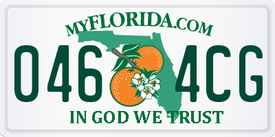 FL license plate 0464CG