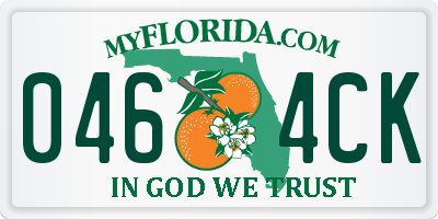 FL license plate 0464CK