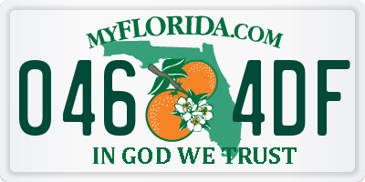 FL license plate 0464DF
