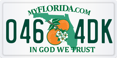 FL license plate 0464DK