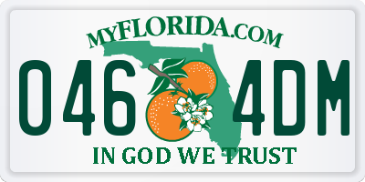 FL license plate 0464DM