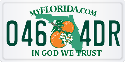 FL license plate 0464DR